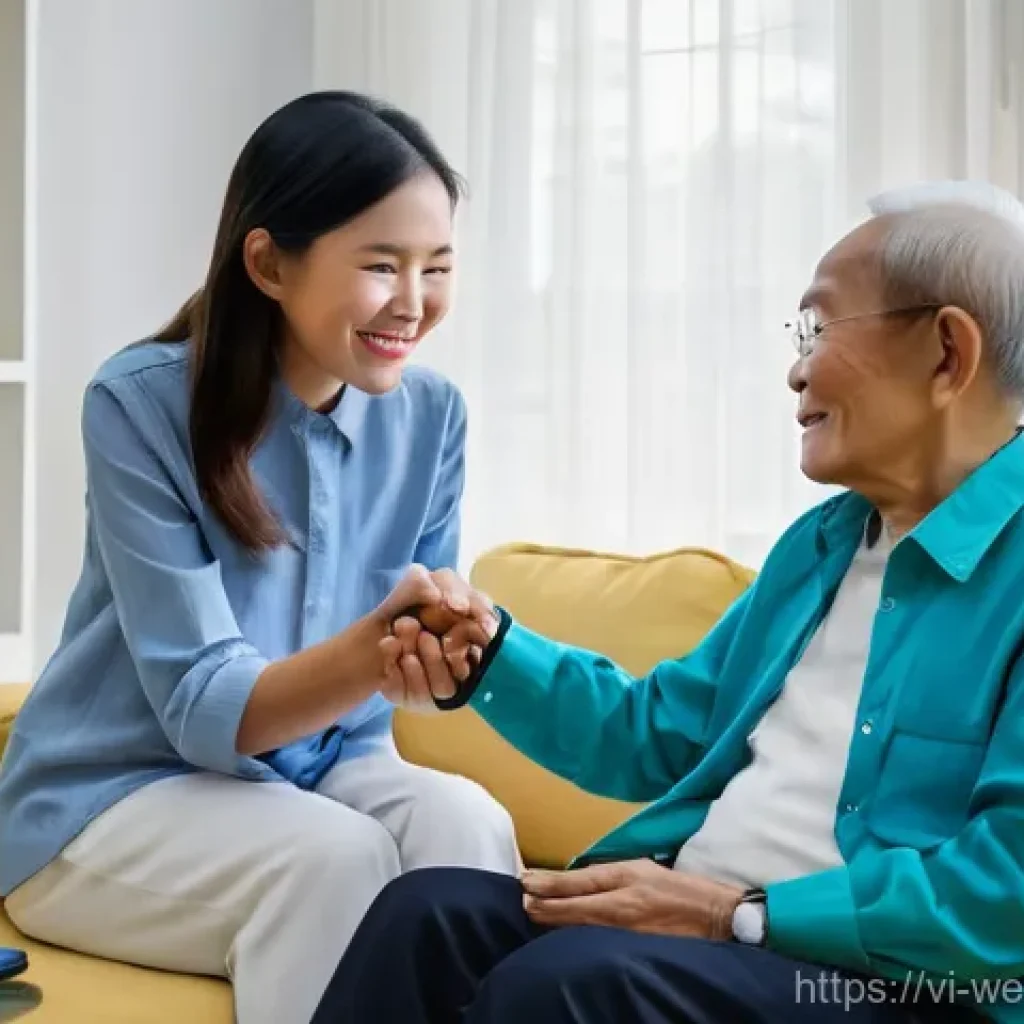 웨어러블 기기와 비대면 진료의 연계 - **Prompt 1: Intergenerational Health Monitoring and Peace of Mind in Vietnam**
    "A cozy, brightly...