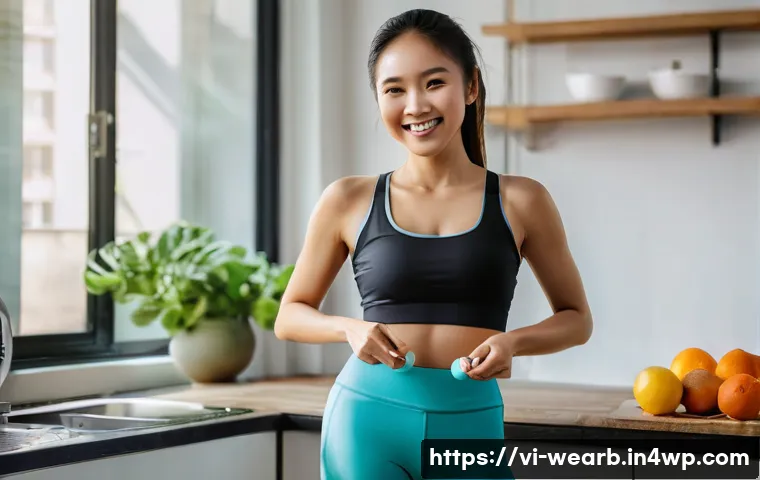 웨어러블 헬스케어의 맞춤형 솔루션 개발 - **Prompt:** A young Vietnamese woman in her late 20s, wearing a stylish fitness tracker, smiles warm...